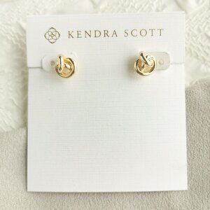 Kendra Scott Presleigh love Knot Stud Earrings Gold